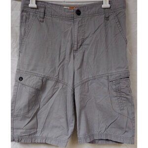 Lee Dungarees Mens teen Sz 30 Grey Khaki Relaxed Fit Cargo Shorts 12" Inseam